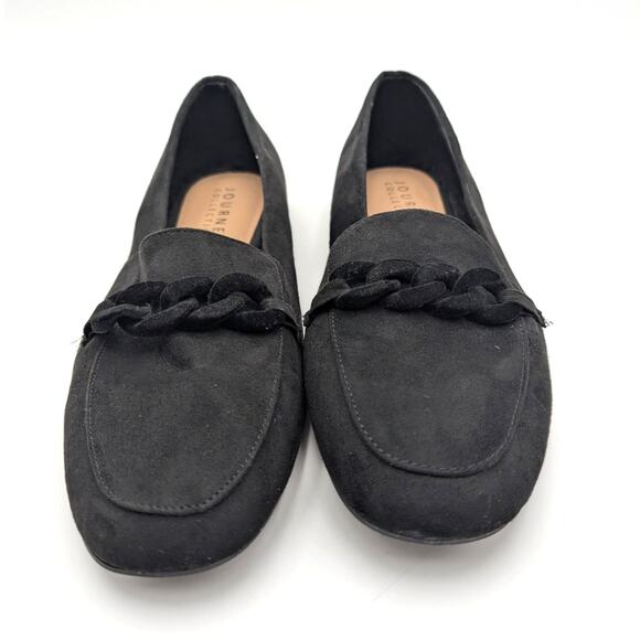 Journee Collection Cordell Slip On Loafer Flats Women's Black Size US12 - Picture 2 of 11